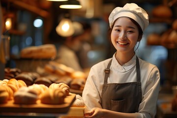 woman in bakery