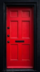Minimalist Red Door Frame