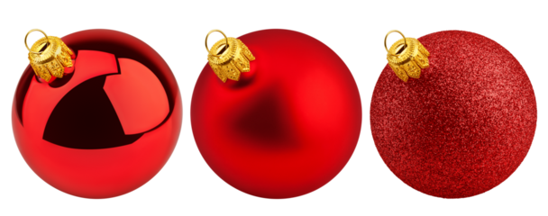 Christmas Ball, red bauble, isolated on white background, full depth of field
