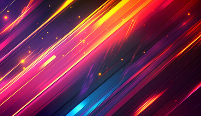 Colorful Glowing Stripes Abstract Background Design