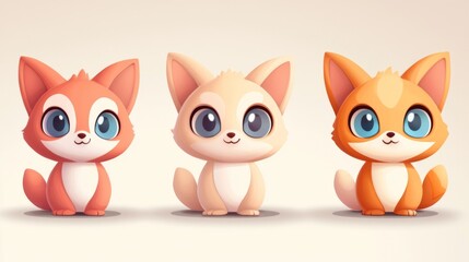 Fototapeta premium Teachable mascot design with chibi style pastel colors