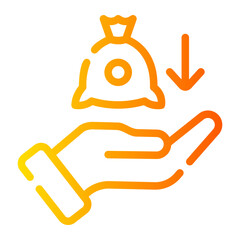 borrowing Line Gradient Icon