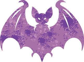 Retro bat cartoon illustration,halloween bat vector