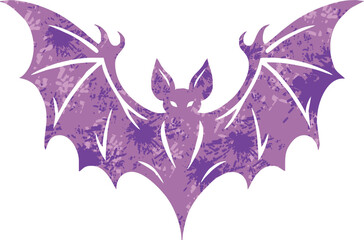 Retro bat cartoon illustration,halloween bat vector