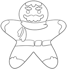 Gingerbread Mane pop line drawing coloring page