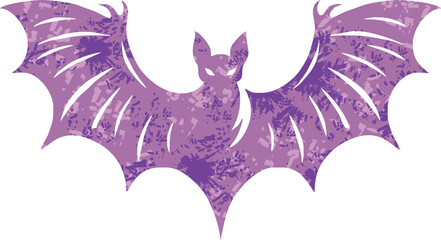 Retro bat cartoon illustration,halloween bat vector