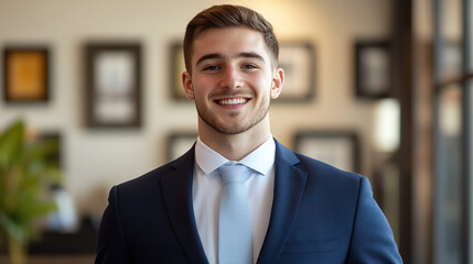 Professional Young Businessman in a Modern Office Environment