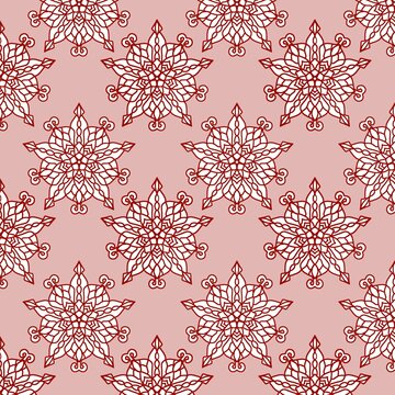 seamless pattern with mandala flower