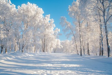 Obraz premium Snowy Winter season background