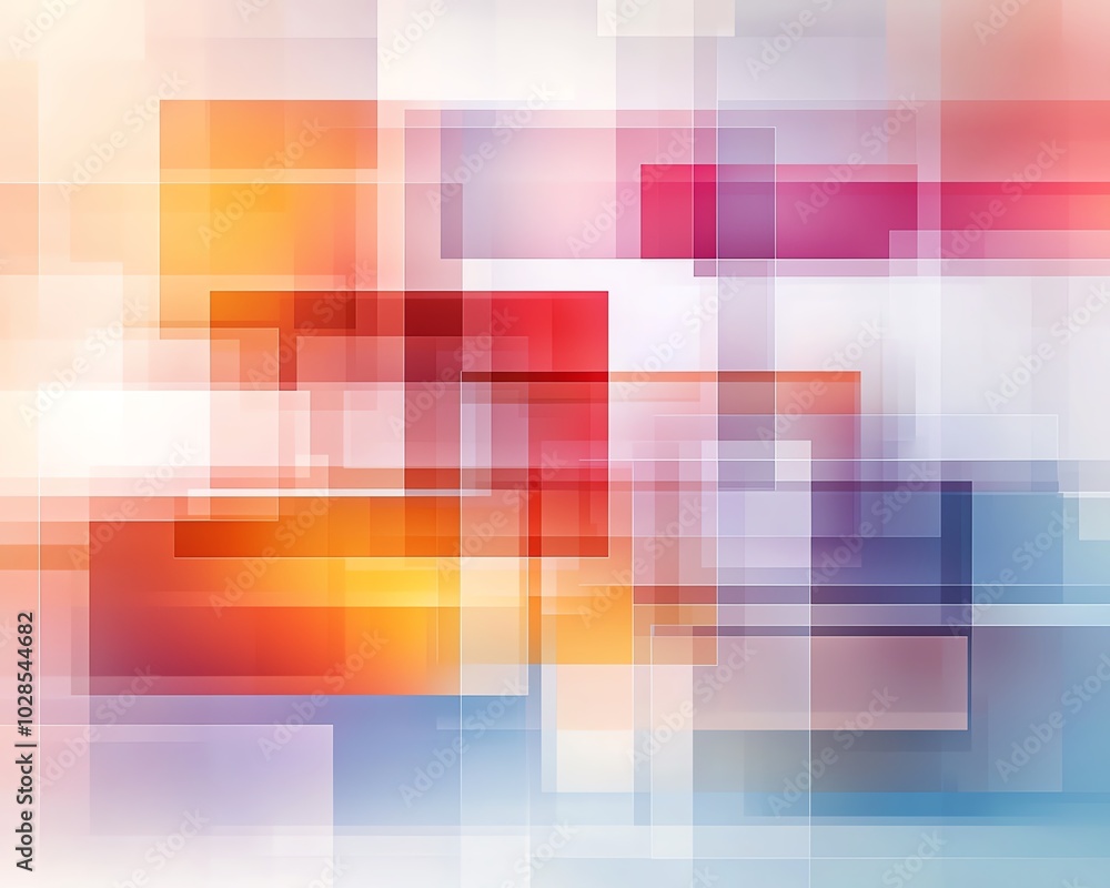 Poster vibrant abstract background with colorful geometric shapes, blending seamlessly to create a modern a