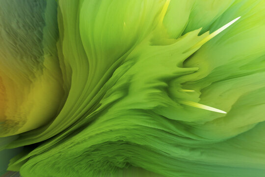 Mesmerizing green and yellow abstract illustration