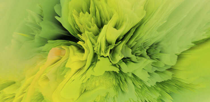 Abstract green color burst illustration in explosive design