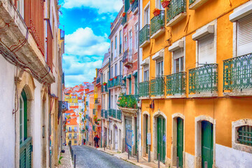 Lisbon, Portugal city street view