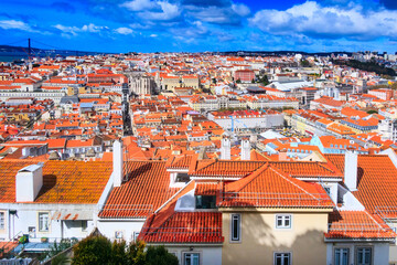 Naklejka premium Lisbon, Portugal panoramic view