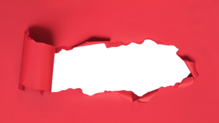 High-Quality PNG of Rozdarta czerwona kartka, tektura z przezroczystym tłem, png Isolated on White Background – High Resolution