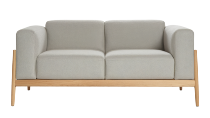 High-Quality PNG of Sofa mockup png in minimal style Isolated on White Background – High Resolution
