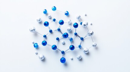 Minimalist 3D illustration of magnesium molecules on white background