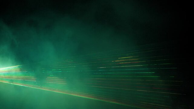 Lasershow with Multiple Laser Beams in High Quality 4K Video