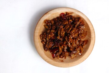 fried tempeh with chili sauce