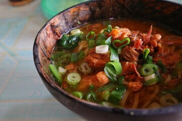 Mie ayam or bakmi ayam is a common Indonesian dish