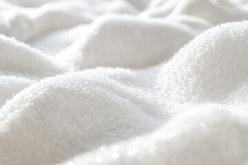 Abstract White Snow-Like Surface with Soft Focus and Gentle Texture