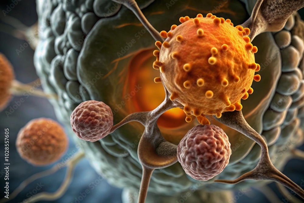 Aufkleber intricate cellular structure and biological complexity in microscopic view