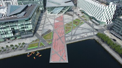 Aerial view of Dublin's Docklands