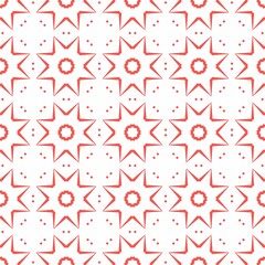 Seamless red star pattern on white background