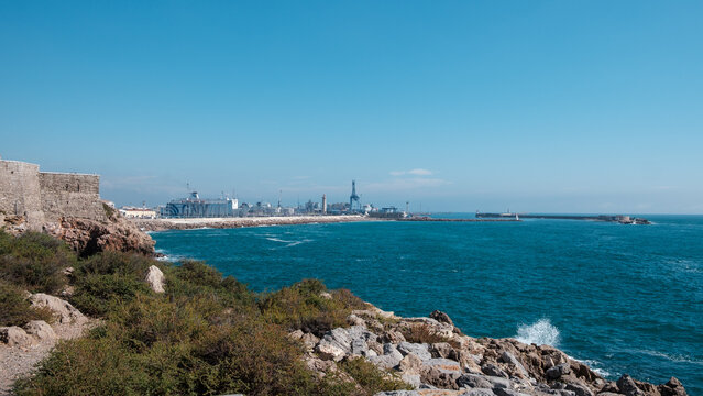 Panorama over the harbour of Sete, south of France, Occitanie