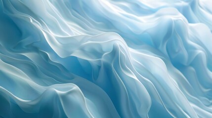 Obraz premium Abstract light blue background with smooth wavy lines