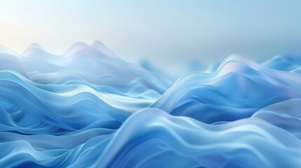 Obraz premium Abstract light blue background with smooth wavy lines