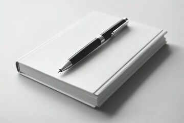 Black and Silver Pen Placed Beside a White Book and a Black Pen