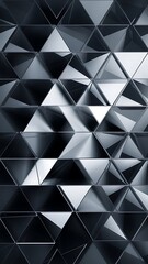 Fototapeta premium Shadow and Light Triangle Background. Dynamic Geometric Template. Glass Transparent Triangles