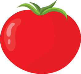 Fresh red tomato isolated on white