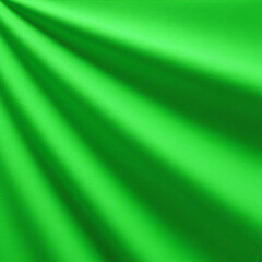 Green background with folds. Wavy green background.