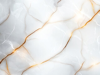Fototapeta premium Elegant white marble texture with golden veins, perfect for luxury designs and backgrounds.