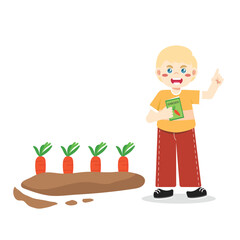 Kids Gardening Book Plant Care Illustrations Bright Flat Design, Great for Posters or Activity Sheets