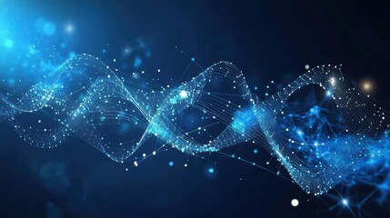 Abstract representation of a digital wave, symbolizing data or scientific concepts.