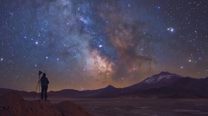 Stargazing in the Atacama Desert under a Starry Sky