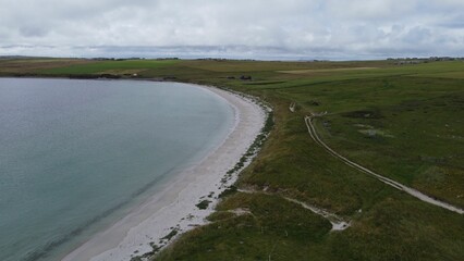 Aerial view of a serene coastline