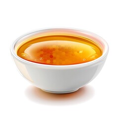 Bowl of sweet honey isolated on white background