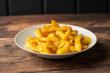 French fries with melted cheese