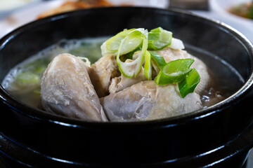 Chicken stew called Samgyetang, a Korean cuisine