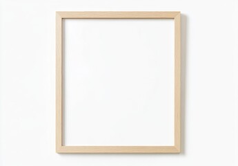 A simple wooden frame with a clean, modern design on a white background.