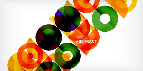 Colorful circle abstract background. Template for wallpaper, banner, presentation, background