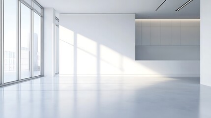 Obraz premium Clean white area with blank text space for professional use