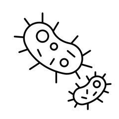 Bactery Icon, Unicelluler, microbactery, microbe