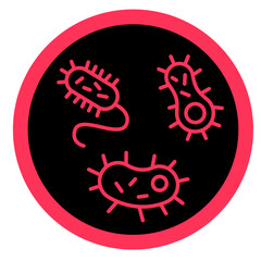 Bactery Icon, Unicelluler, microbactery, microbe