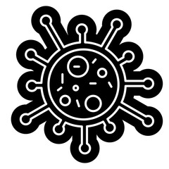 Obraz premium Bactery Icon, Unicelluler, microbactery, microbe