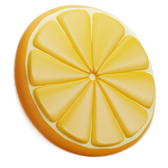 3d icon orange on the white background